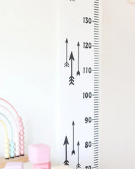 a child's growth chart is shown next to a toy
