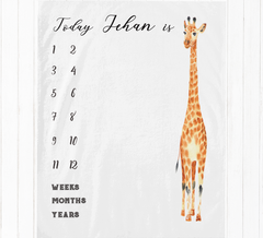 a picture of a giraffe on a towel