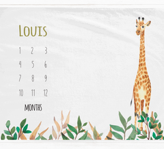 a calendar with a giraffe on it