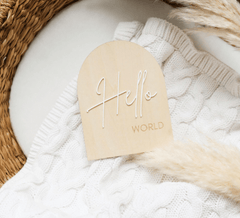 Arch Reversible Baby Milestone Wooden Sign - Baby Pandas