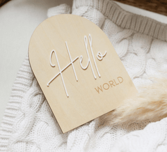 Arch Reversible Baby Milestone Wooden Sign - Baby Pandas