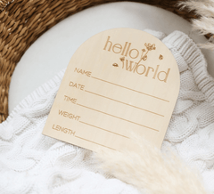 Arch Reversible Baby Milestone Wooden Sign - Baby Pandas