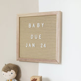 Beige Pregnancy Announcement Letter Board - Baby Pandas