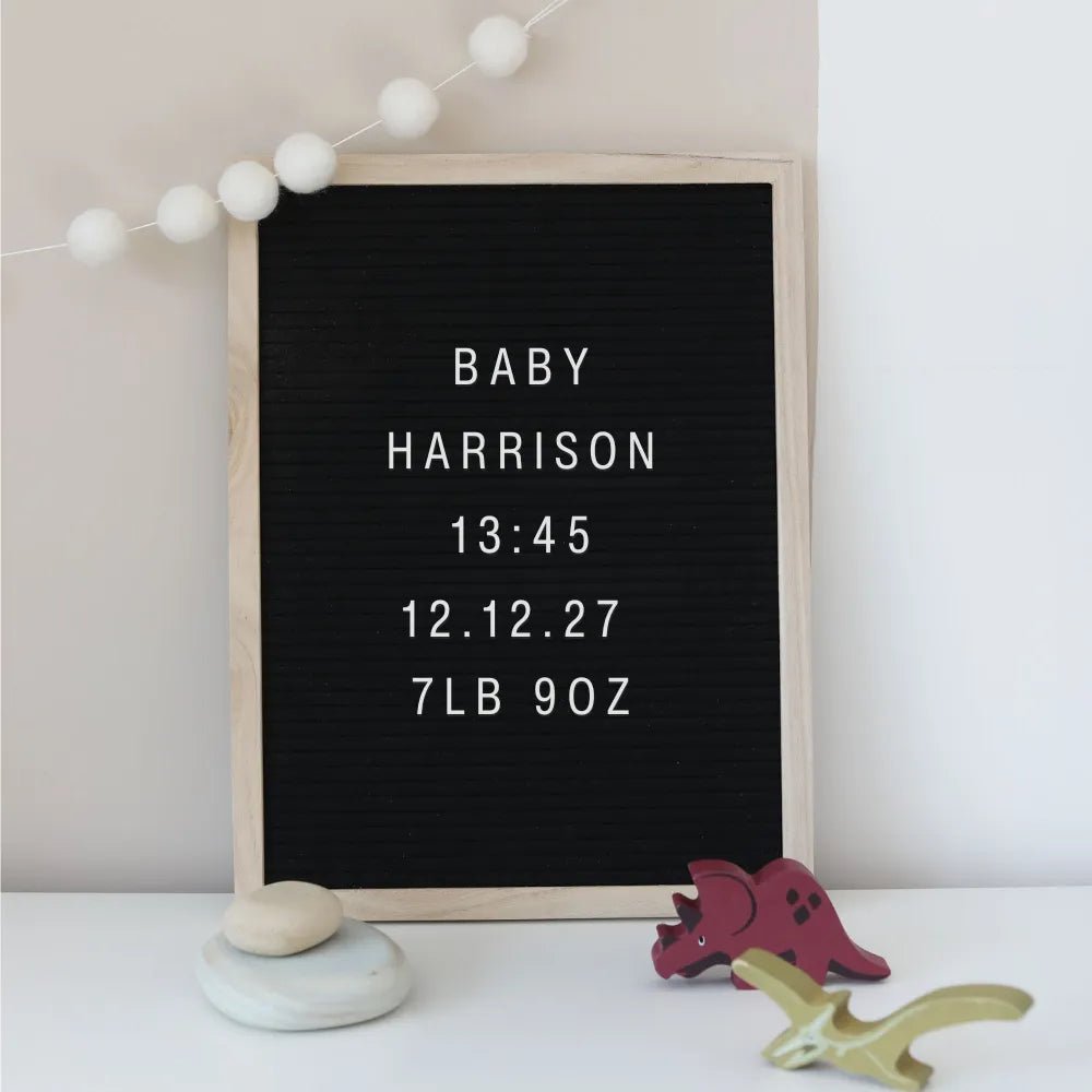 Black Pregnancy Announcement Letter Boards - Baby Pandas