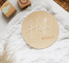 Classic Reversible Baby Milestone Wooden Sign - Baby Pandas