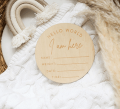 Classic Reversible Baby Milestone Wooden Sign - Baby Pandas