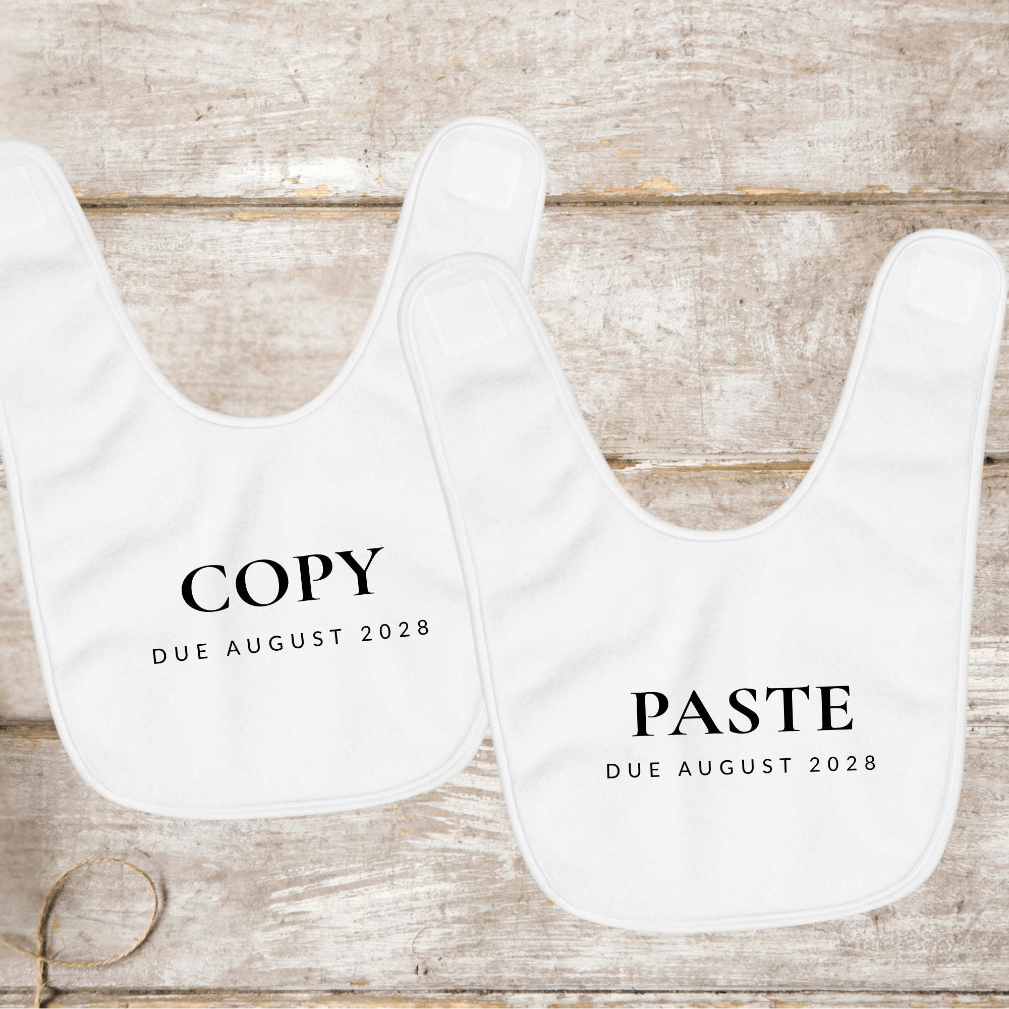 Copy and Paste Twins Announcement Baby Garments - Baby Pandas