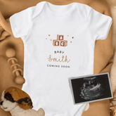 Cute Boho Personalised Pregnancy Reveal Baby Grow - Baby Pandas