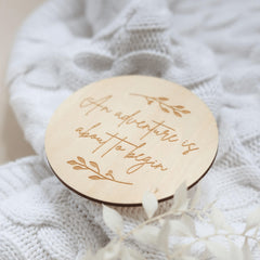 a wooden plaque with a message on it