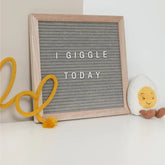 Grey Pregnancy Announcement Letter Boards - Baby Pandas