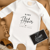 Heart Personalised Baby Grow for Pregnancy Announcement - Baby Pandas