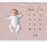Pink Girl Milestone Blanket