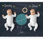 Twin Space Themed Milestone Blanket
