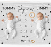 Twin Stars Milestone Blanket