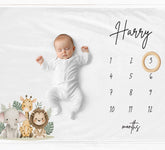 Safari Modern Milestone Blanket