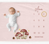 Mushroom Milestone Blanket