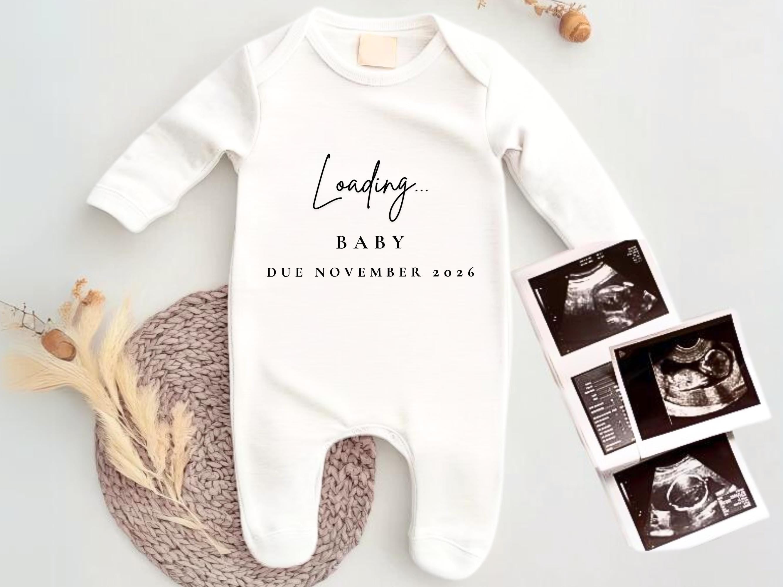 Loading Baby Pregnancy Announcement Baby Grow - Baby Pandas