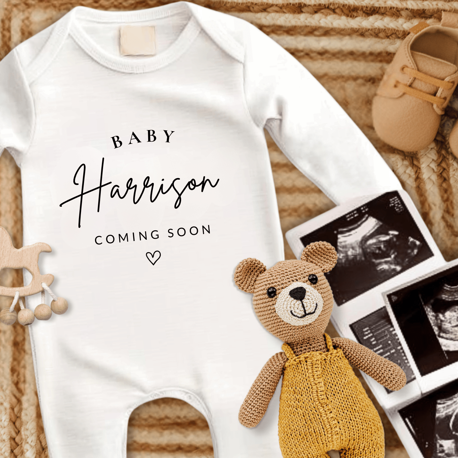 Personalised Baby Coming Soon Bodysuit - Baby Pandas