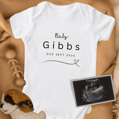 Personalised Baby Grow for Pregnancy Announcement - Baby Pandas