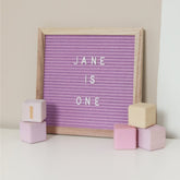 Purple Pregnancy Announcement Letter Board - Baby Pandas