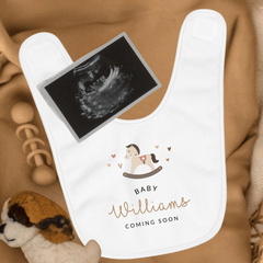 Rocking Horse Personalised Baby Grow for Pregnancy Announcement - Baby Pandas