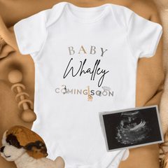 Safari Personalised Baby Announcement Bodysuit - Baby Pandas