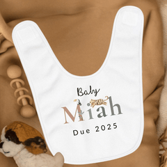 Safari Themed Customised Baby Grow for Pregnancy Announcement - Baby Pandas