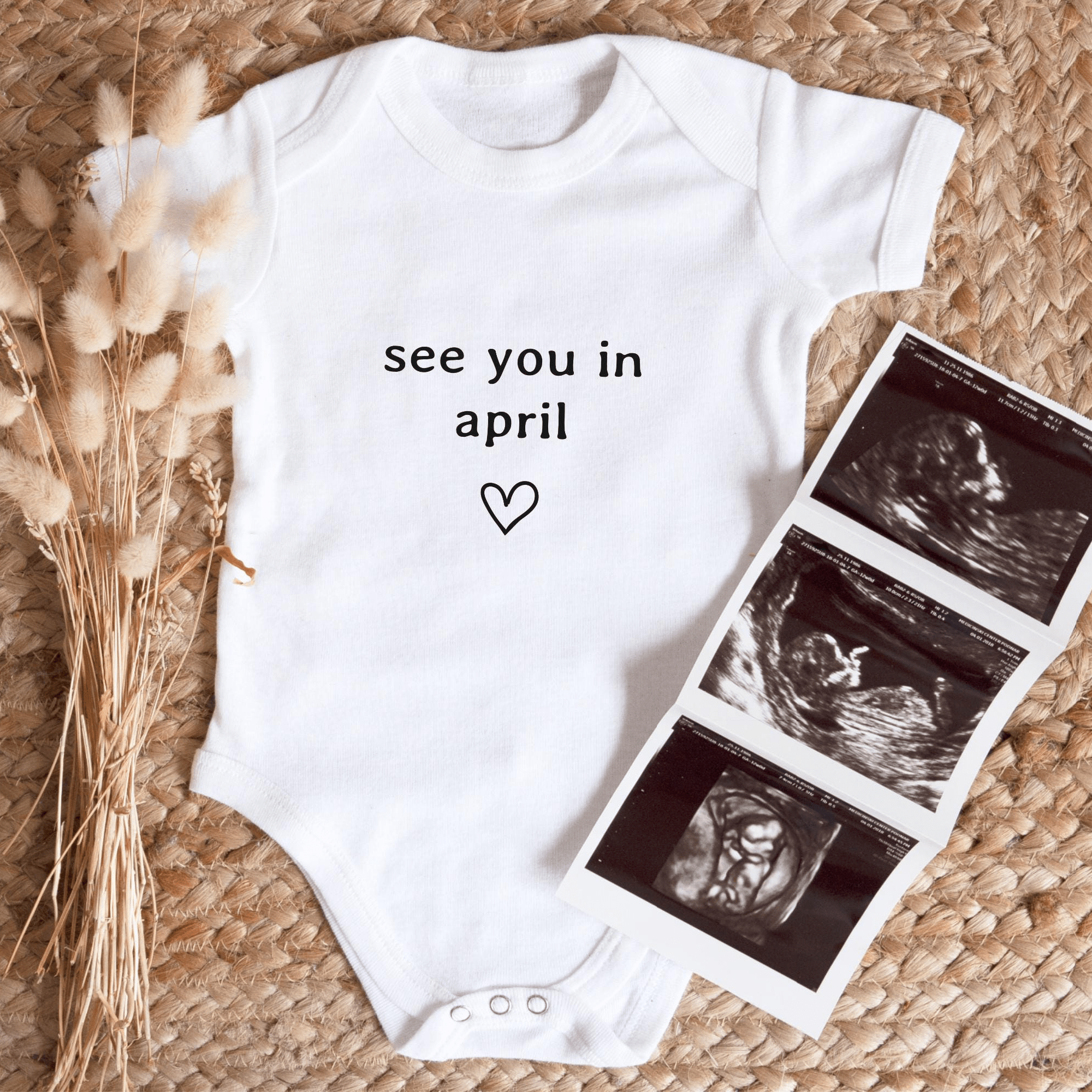 See You Soon Pregnancy Announcement Baby Vest - Baby Pandas