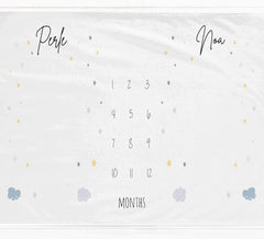 Twins Gender Neutral Baby Milestone Blanket, - Baby Pandas