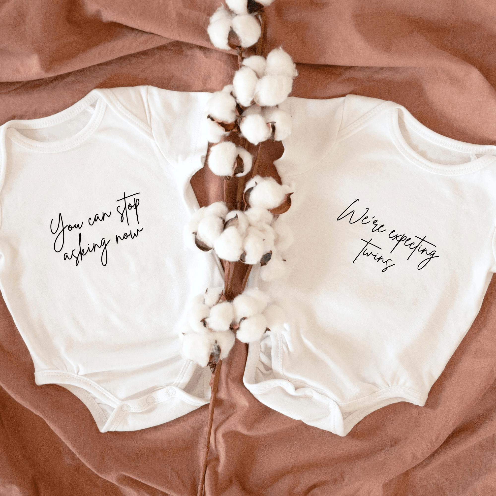 We're Expecting Twins Pregnancy Announcement Clothes - Baby Pandas