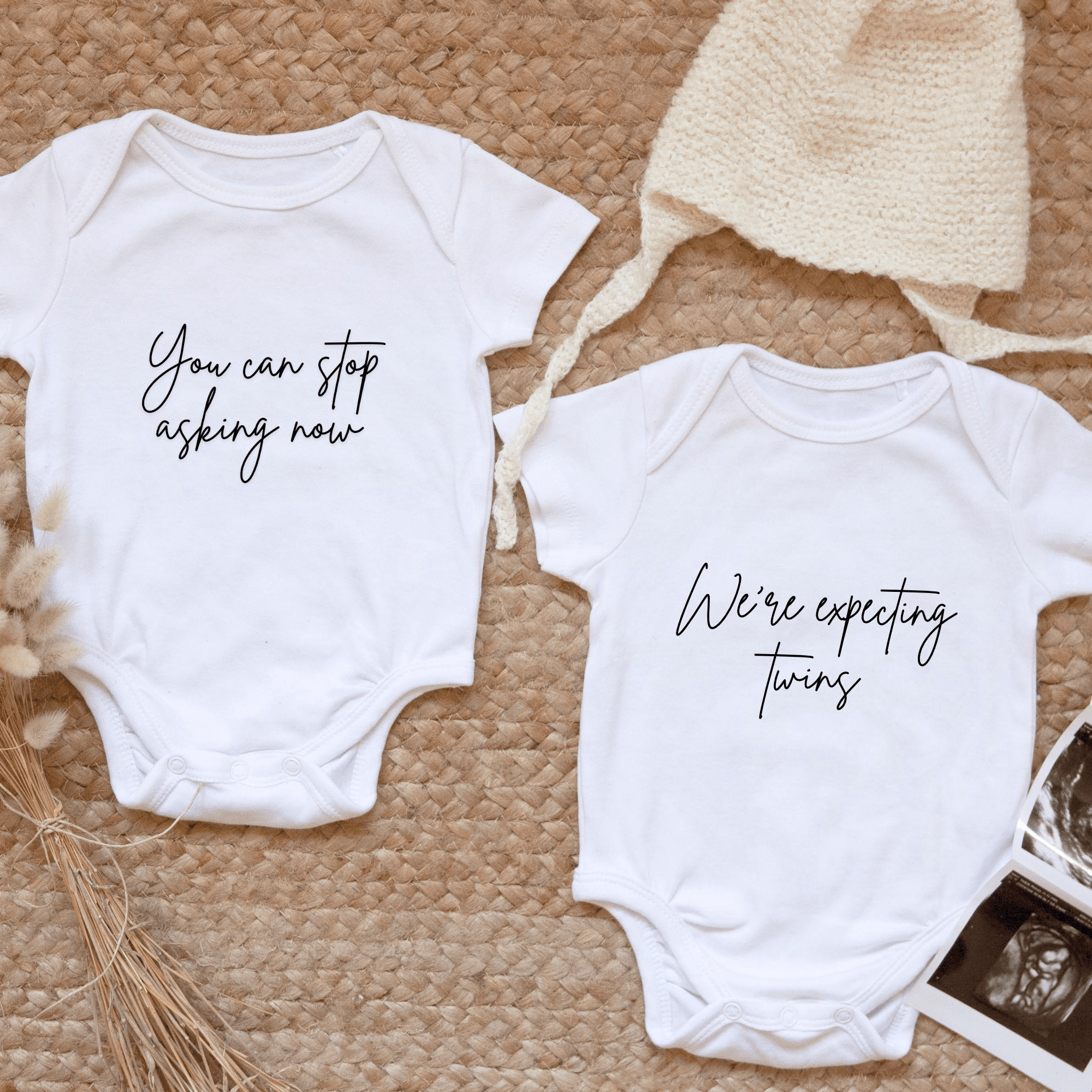 We're Expecting Twins Pregnancy Announcement Clothes - Baby Pandas