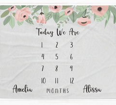 a calendar with flowers and leaves on it