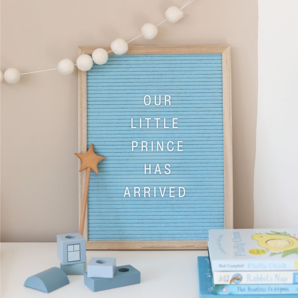 Blue Pregnancy Announcement Letter Boards - Baby Pandas