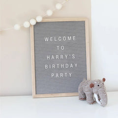 Grey Pregnancy Announcement Letter Boards - Baby Pandas