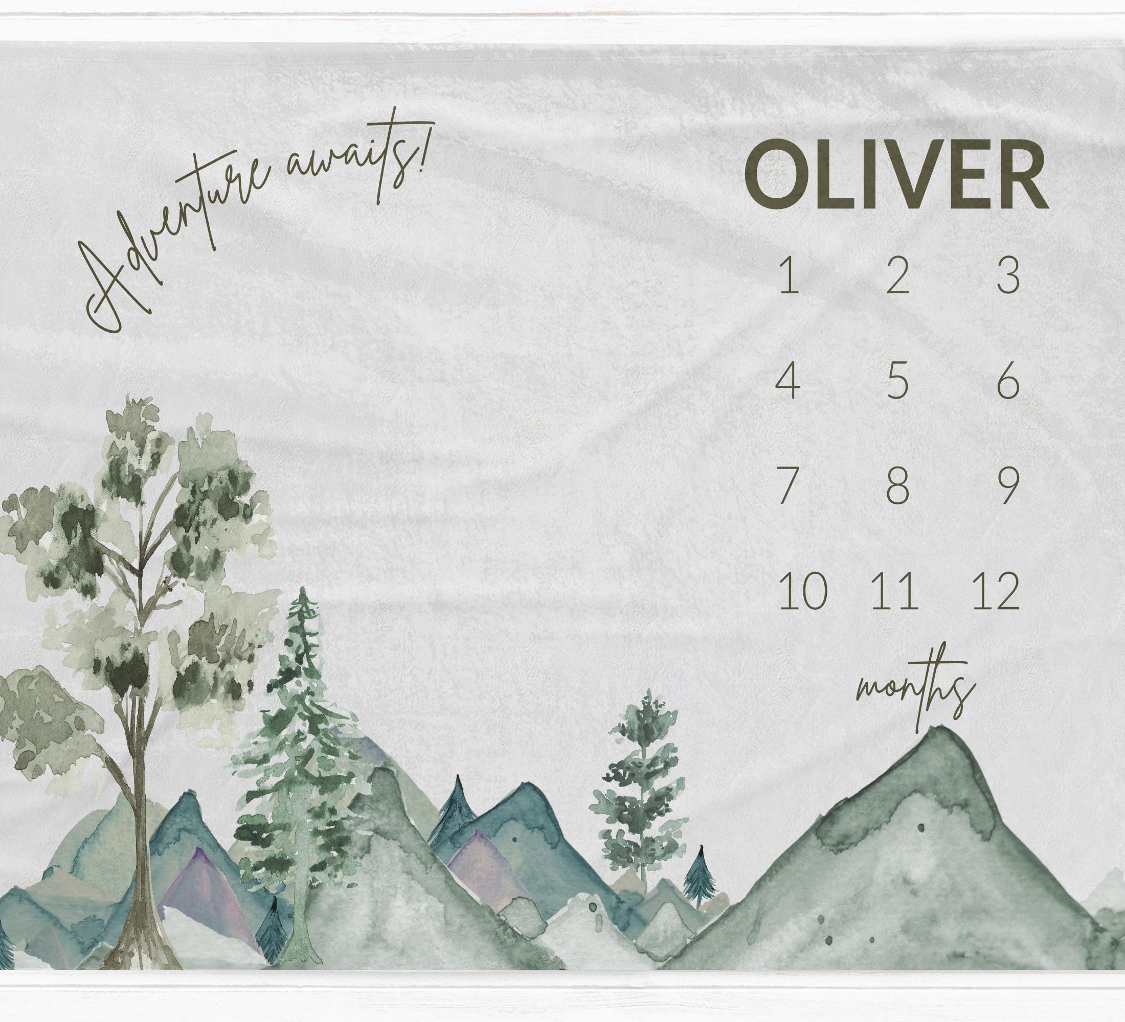 Adventure Awaits Mountains Milestone Blanket
