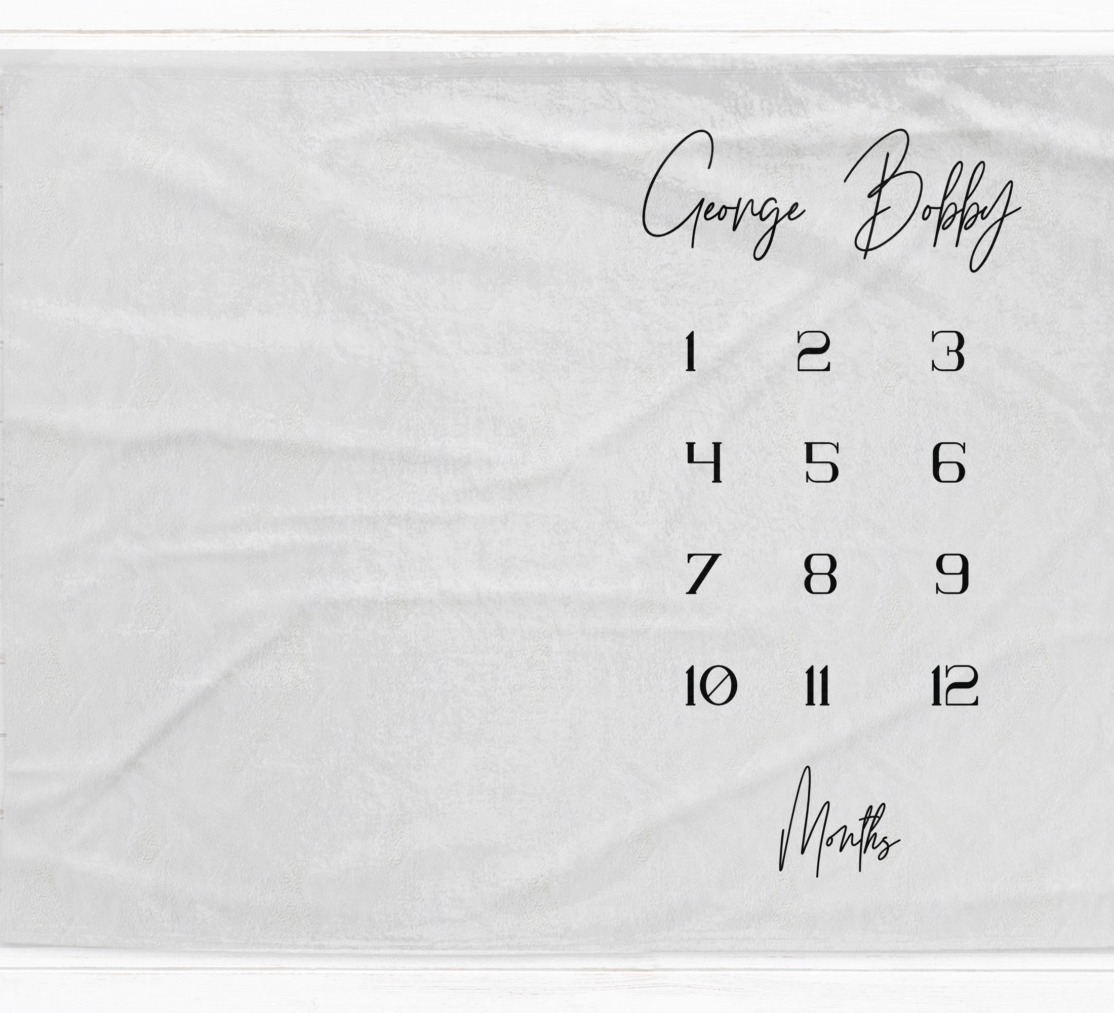 Personalised Simple Milestone Blanket