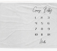 Personalised Simple Milestone Blanket