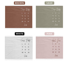Brown Gender Neutral Milestone Blanket