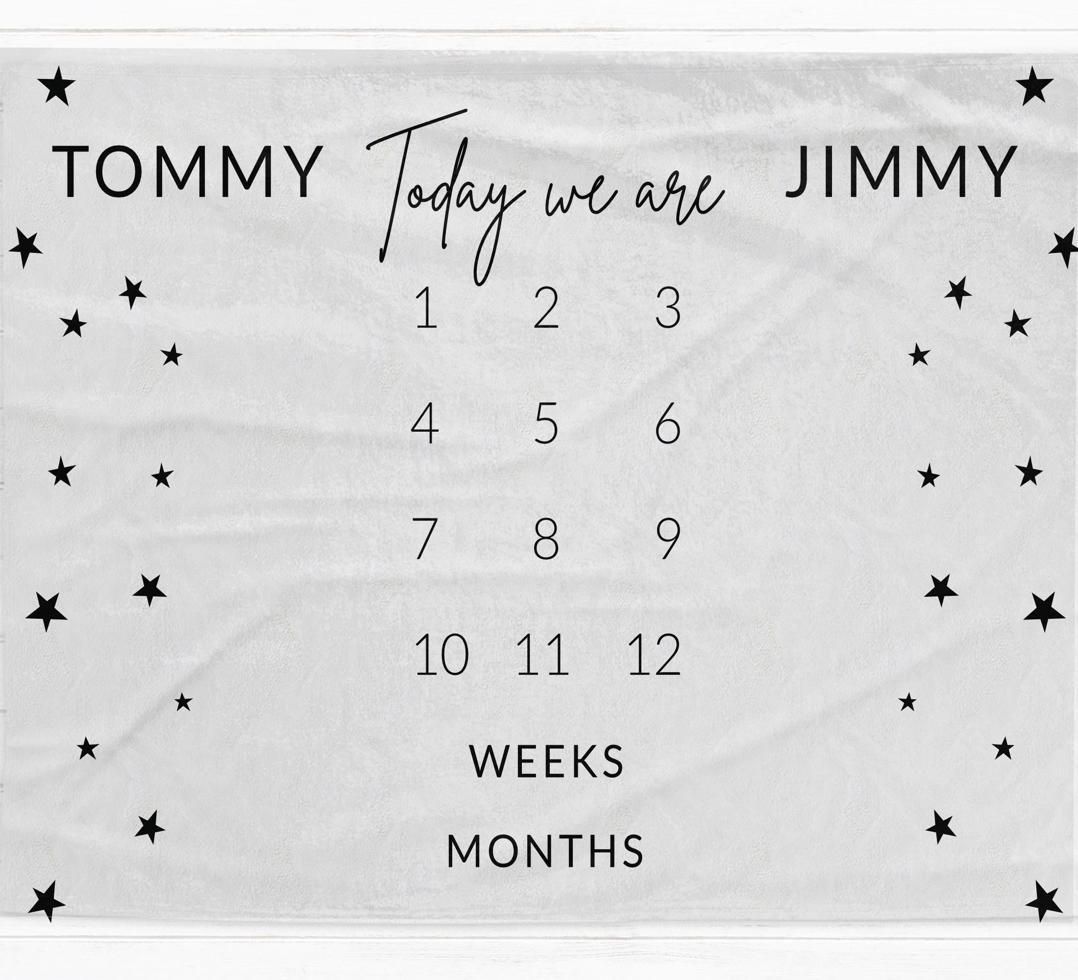 Twin Stars Milestone Blanket