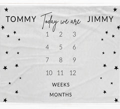 Twin Stars Milestone Blanket