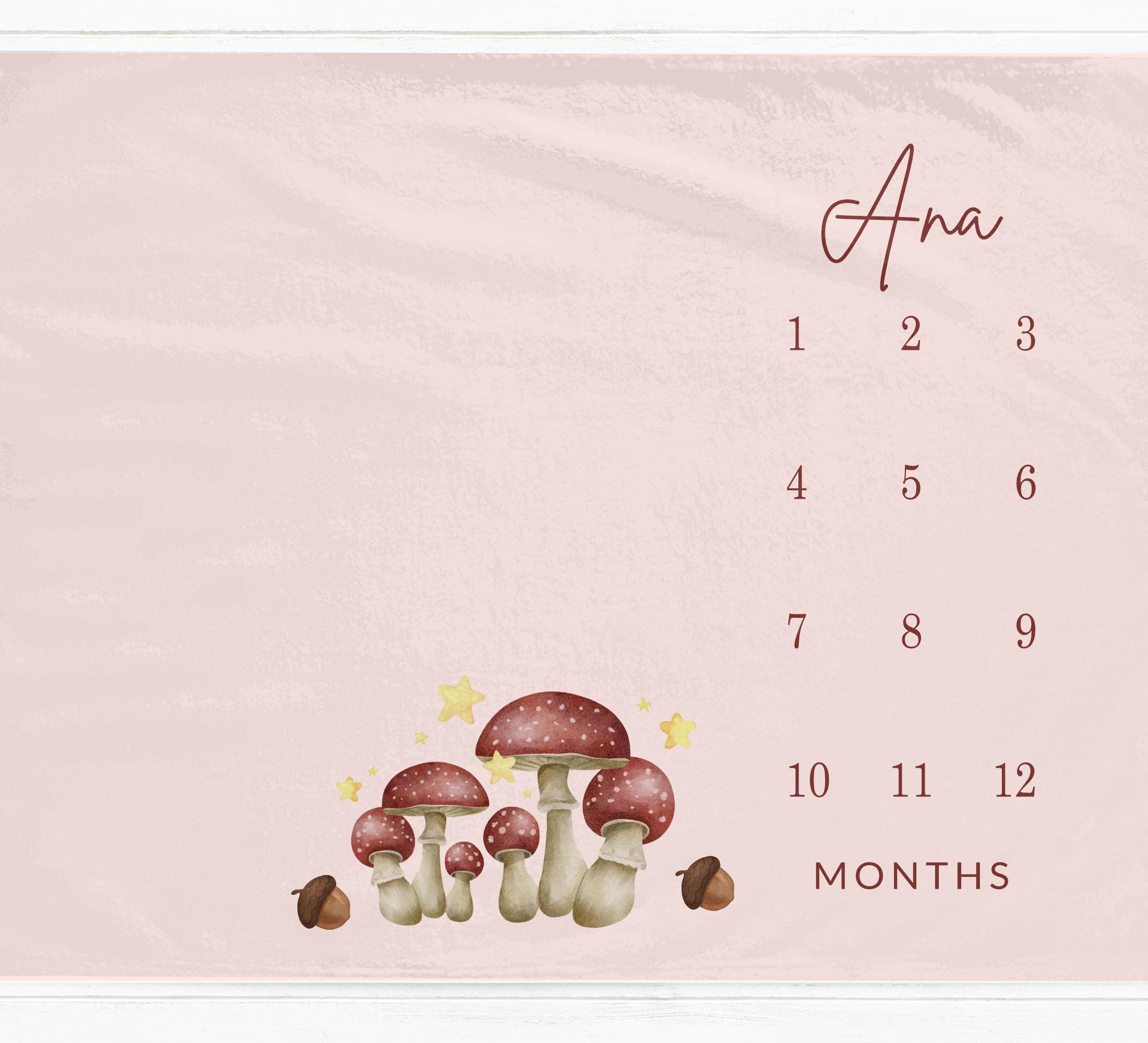 Mushroom Milestone Blanket
