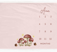 Mushroom Milestone Blanket