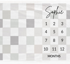 Checker Board Milestone Blanket