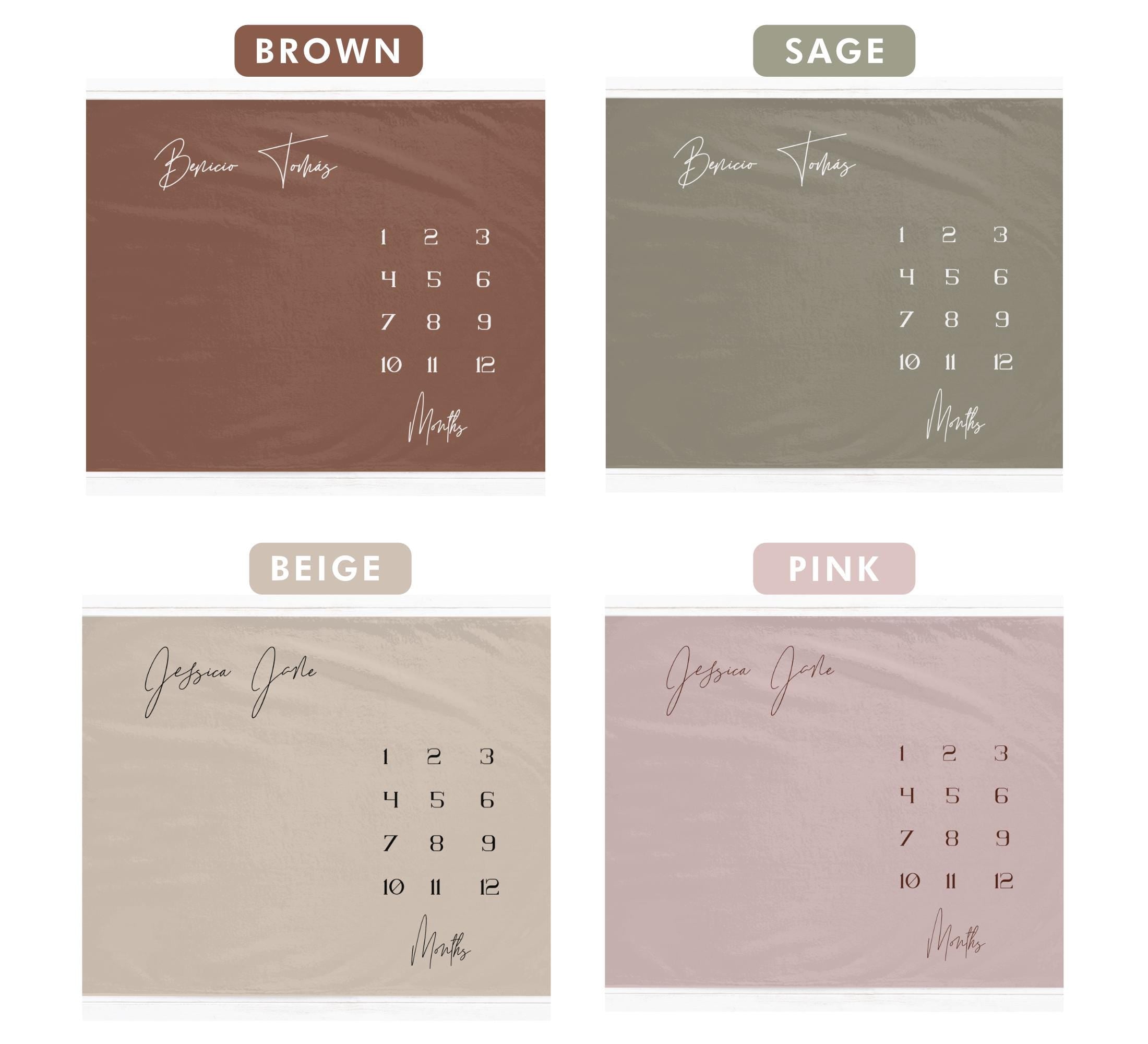 Dusty Pink Milestone Blanket