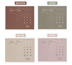 Dusty Pink Milestone Blanket