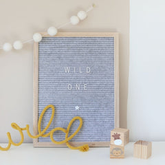 Light Grey Pregnancy Announcement Letter Boards - Baby Pandas