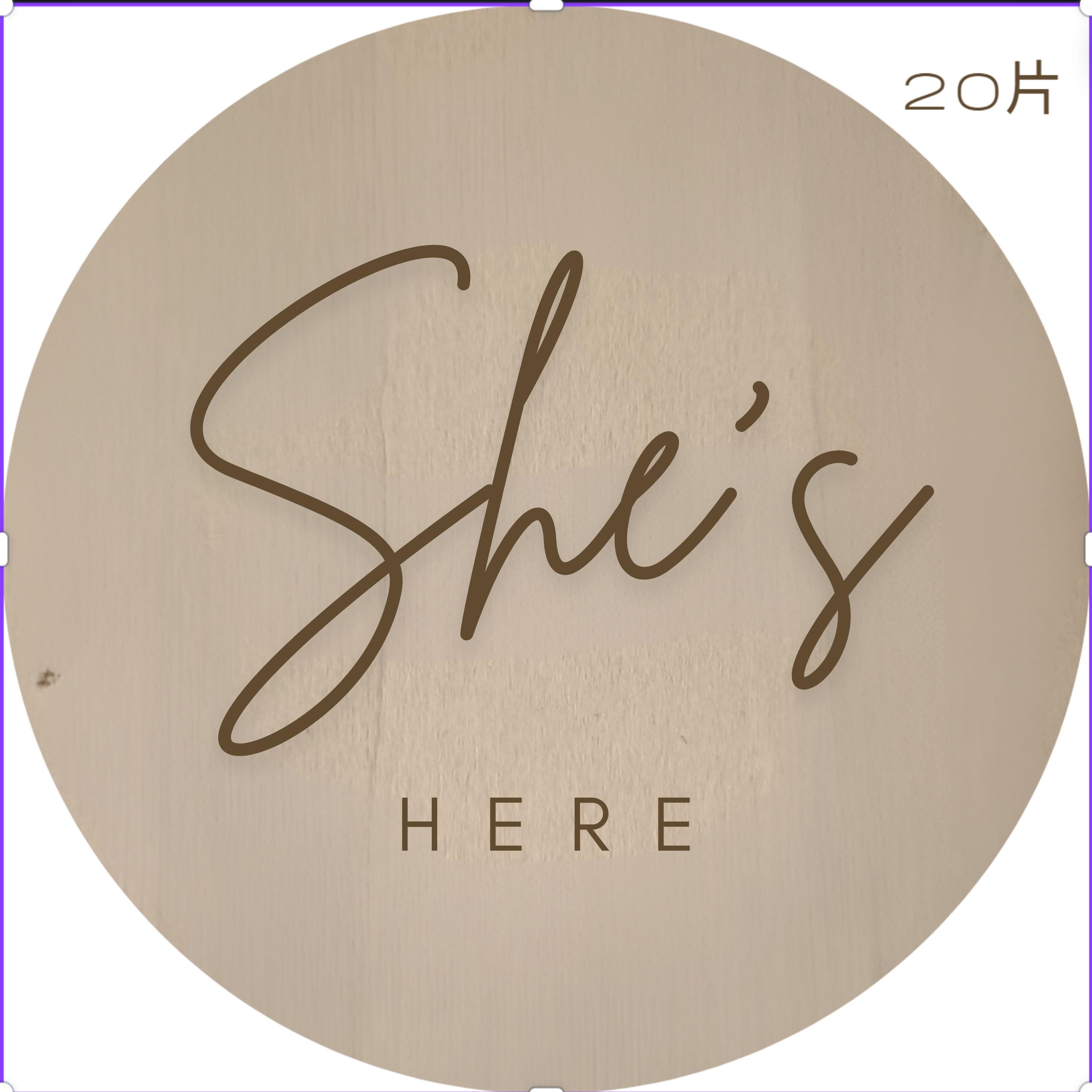 New Arrival Disc - I Am Here Wooden Plaque - Baby Announcement Idea - Baby Pandas