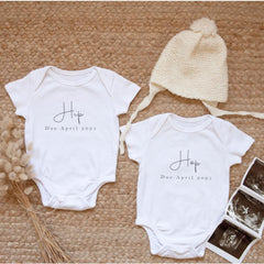 Personalised Hip Hop Baby Growss Pregnancy Announcement - Baby Pandas