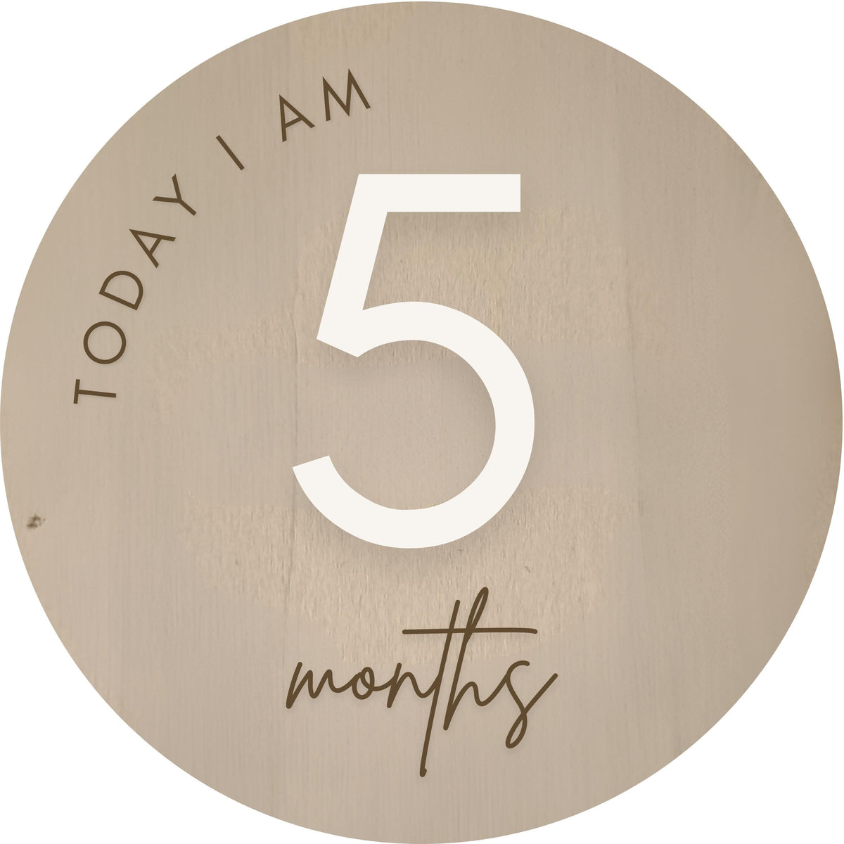 Round Baby Milestone Disc with Acrylic Numbers Keepsake - New Parents Gift - Baby Pandas