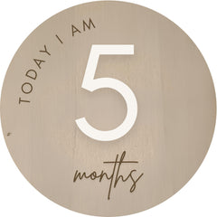 Round Baby Milestone Disc with Acrylic Numbers Keepsake - New Parents Gift - Baby Pandas